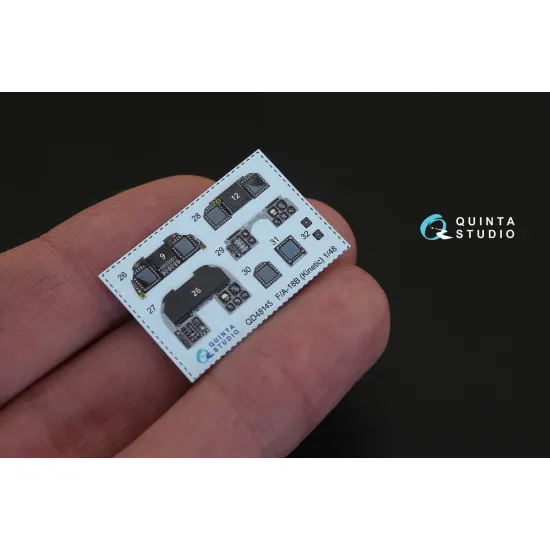 Quinta QD48145 - 1/48 3D-Printed colored interior for F/A-18B Kinetic kit