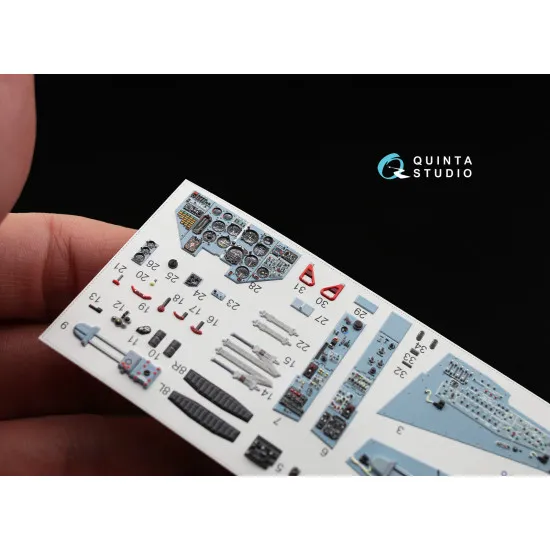 Quinta QD32001 - 1/32 3D-Printed & coloured interior for Su-25 (Trumpeter kit)
