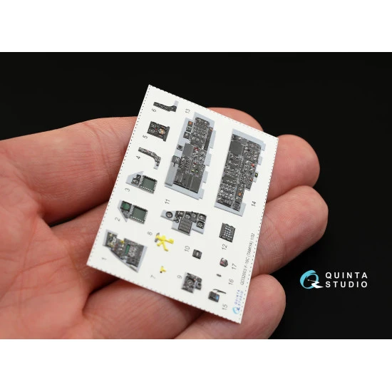 Quinta QD32003 - 1/32 3D-Printed coloured interior for F-16C Tamiya kit