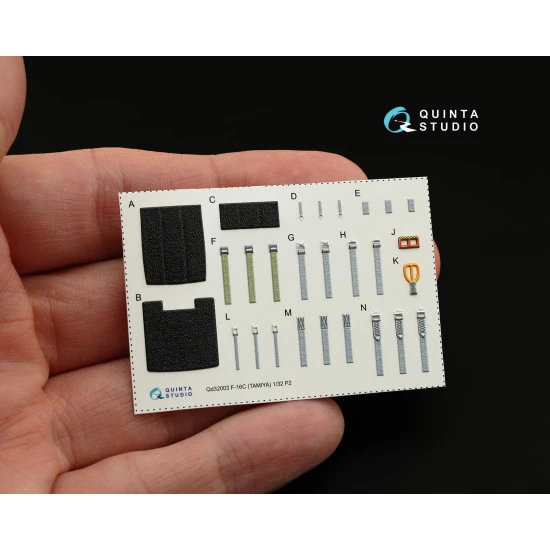 Quinta QD32003 - 1/32 3D-Printed coloured interior for F-16C Tamiya kit