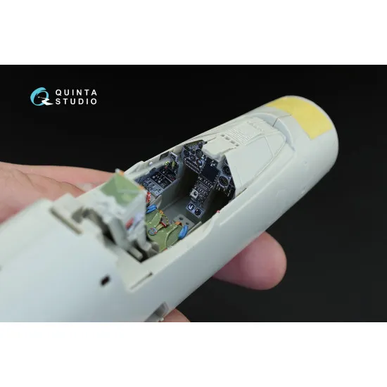 Quinta QD32009 - 1/32 3D-Printed interior for Mirage 2000C (Kitty Hawk)