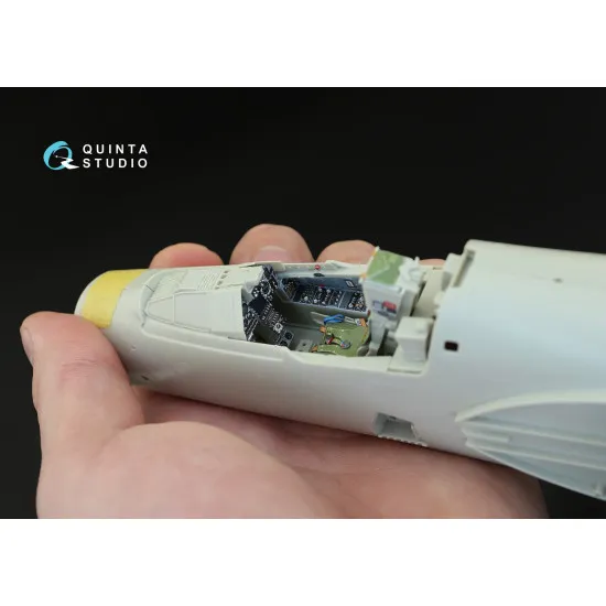 Quinta QD32009 - 1/32 3D-Printed interior for Mirage 2000C (Kitty Hawk)