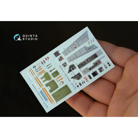Quinta QD32009 - 1/32 3D-Printed interior for Mirage 2000C (Kitty Hawk)