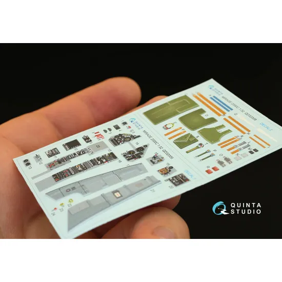 Quinta QD32009 - 1/32 3D-Printed interior for Mirage 2000C (Kitty Hawk)