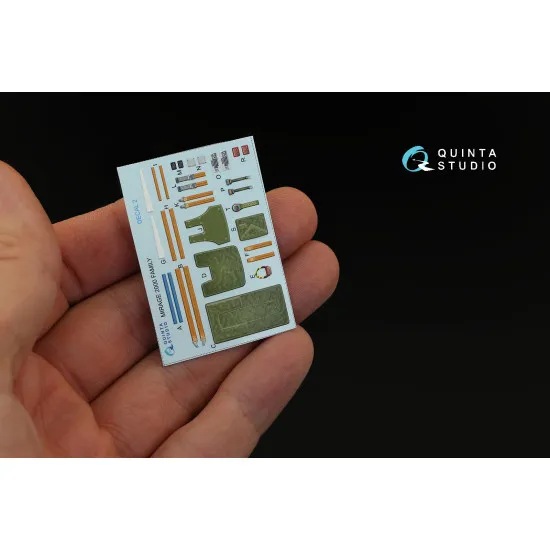 Quinta QD32012 - 1/32 3D-Printed & coloured interior Mirage 2000D (Kitty Hawk)