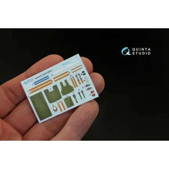 Quinta QD32012 - 1/32 3D-Printed & coloured interior Mirage 2000D (Kitty Hawk)