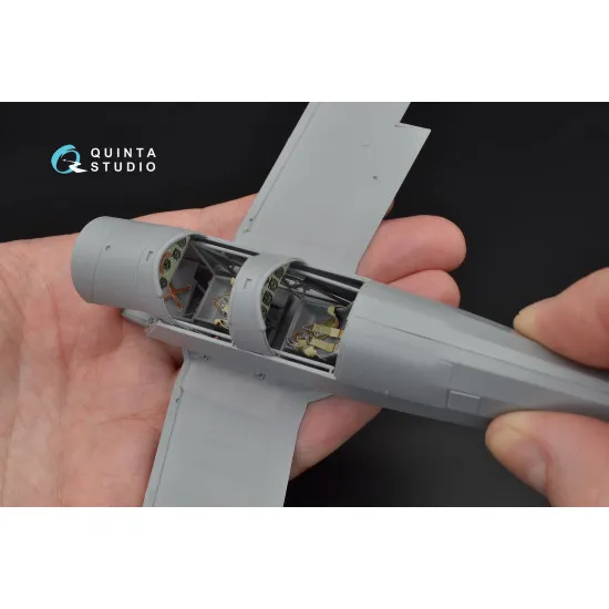 Quinta QD32016 - 1/32 3D-Printed & Coloured Interior for Bu 131 (ICM Kit)