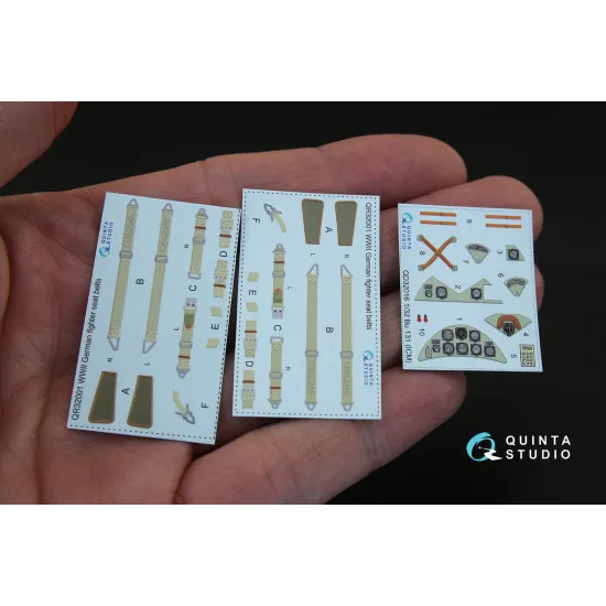 Quinta QD32016 - 1/32 3D-Printed & Coloured Interior for Bu 131 (ICM Kit)