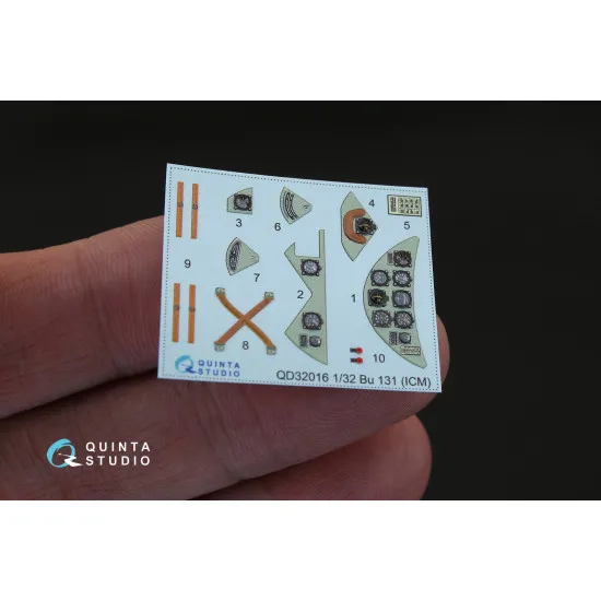 Quinta QD32016 - 1/32 3D-Printed & Coloured Interior for Bu 131 (ICM Kit)