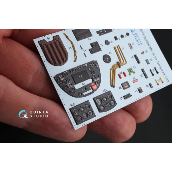Quinta QD32018 - 1/32 3D-Printed Interior for Spitfire Mk.IX (Tamiya)