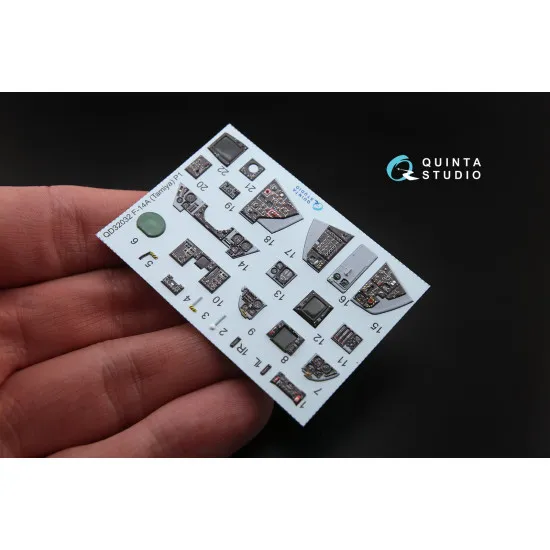 Quinta QD32032 - 1/32 3D-Printed coloured Interior for F-14A Tamiya kit