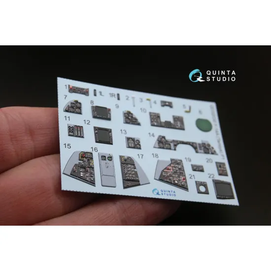 Quinta QD32032 - 1/32 3D-Printed coloured Interior for F-14A Tamiya kit