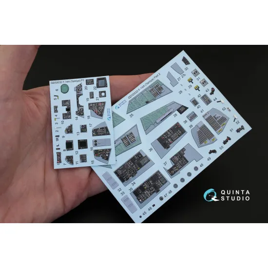 Quinta QD32032 - 1/32 3D-Printed coloured Interior for F-14A Tamiya kit