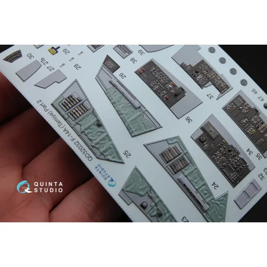 Quinta QD32032 - 1/32 3D-Printed coloured Interior for F-14A Tamiya kit