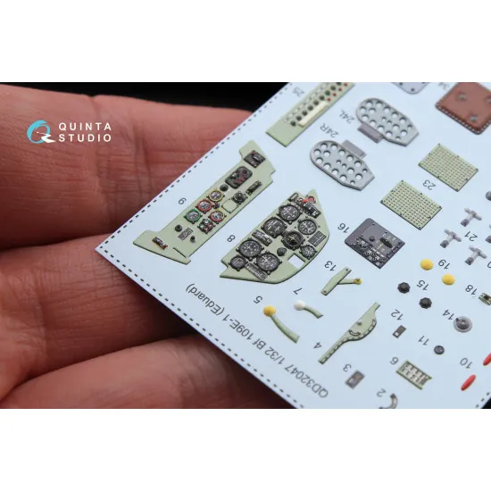 Quinta QD32047 - 1/32 3D-Printed interior for Bf 109E-1 (Eduard kit)