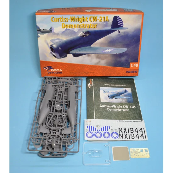 Dora Wings 48049 1/48 Curtiss-Wright CW-21A Demonstrator Military airplane kit Dora Wings 48049 1/48 Curtiss-Wright CW-21A Demonstrator Military airplane kit
