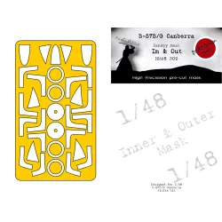 Dead Design Nm48309 1/48 Painting Canopy Mask B-57b/G Canberra In And Out For Airfix