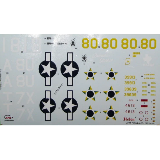 Bomber A-20J / K Havoc 1/72 MPM PRODUCTION 72564
