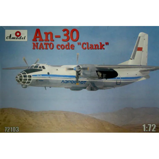 Antonov An-30 'Clank' Soviet aerial cartography aircraft 1/72 Amodel 72103