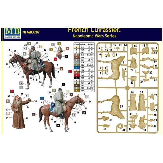 FRENCH CUIRASSIER NAPOLEONIC WARS SERIES 1/32 MASTER BOX 3207