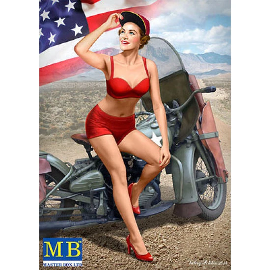 PRETTY US ARMY GIRL PIN-UP SERIES MARYLIN PLASTIC MODEL KIT 1/24 MASTER BOX 24001