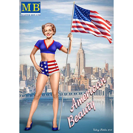 AMERICAN BEAUTY GIRL PIN-UP SERIES BETTY PLASTIC MODEL KIT 1/24 MASTER BOX 24002