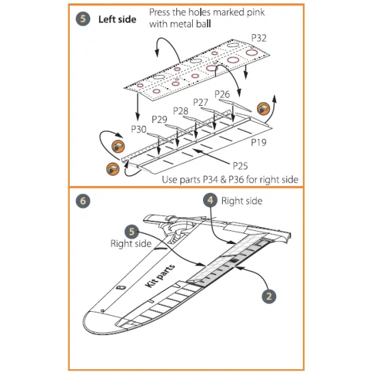 Clear Prop CPA72012 - 1/72 La-5 (all versions) PE landing flaps Photo etched