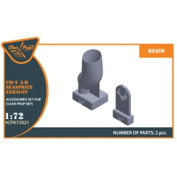 Clear Prop CPA72021 - 1/72 UH-2 A/B SEASPRITE resin exhaust P.E. + Resin parts