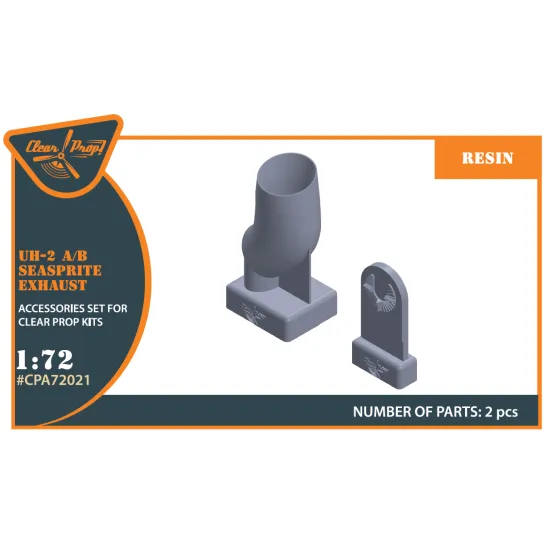 Clear Prop CPA72021 - 1/72 UH-2 A/B SEASPRITE resin exhaust P.E. + Resin parts