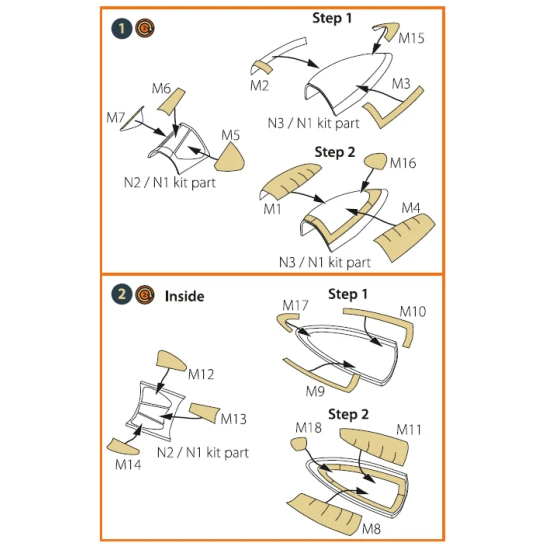 Clear Prop CPA48012 - 1/48 F-82F/G, E/H Twin Mustang painting mask for Modelsvit