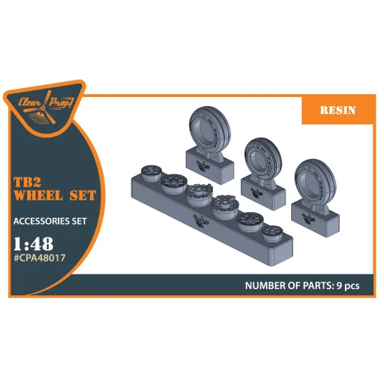 Clear Prop CPA48017 - 1/48 - TB.2 wheel set for Claer Prop CP4809