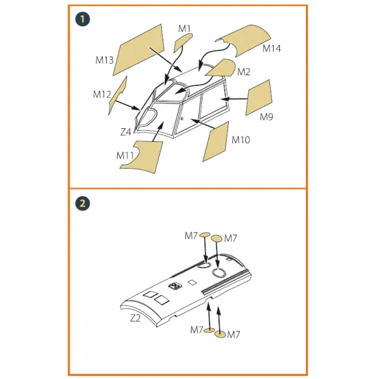 Clear Prop CPA72074 1/72 I-16 early version painting mask on yellow kabuki paper