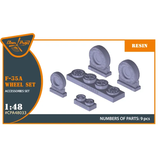 Clear Prop Cpa48033 1/48 F 35a Wheel Set Accessories Kit