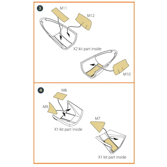Clear Prop Cpa48041 1/48 A2d 1 Skyshark Double Sided Painting Mask On Yellow Kabuki Paper For Cp Kits Accessories Kit