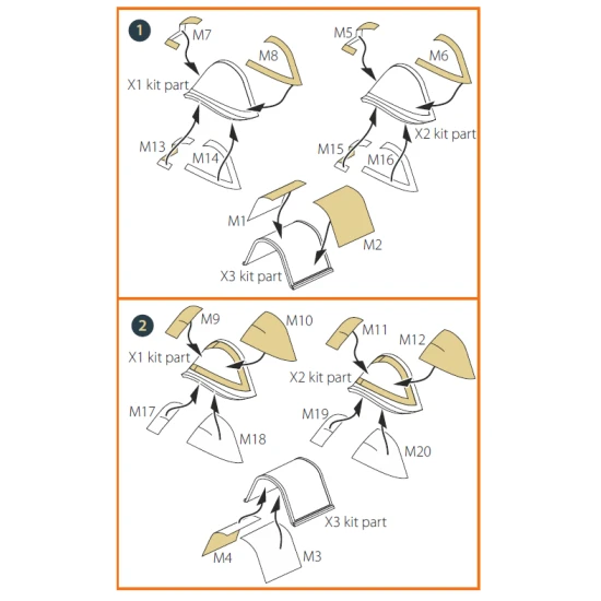 Clear Prop Cpa48042 1/48 Culver Pq 14 All Versions Double Sided Painting Mask On Yellow Kabuki Paper For Cp Kits