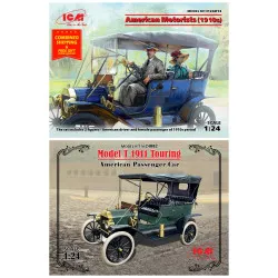 Bundle lot of ICM 24002 + 24013 MODEL T 1911 TOURING AND AMERICAN MOTORISTS