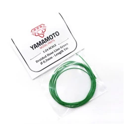Yamamoto Ymptun88 1/24 Braided Hose Line Green 0,3mm 1m Upgrade Kit