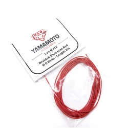 Yamamoto Ymptun92 1/24 Braided Hose Line Red 0,8mm 2m Upgrade Kit