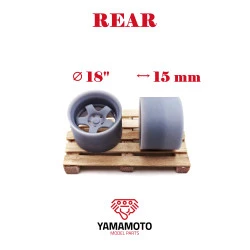 Yamamoto Ymprim6 1/24 Wheels Work Meister S1 2p 18inch 5 Nuts, Adapters, Decals