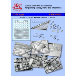 Dan Models Ms144002 1/144 Painting Mask For Aiplane Airbus A350 1000 Zvezda 7020