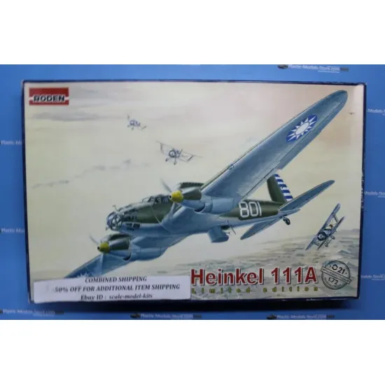 Us Stock Roden 021 1/72 Heinkel 111a Chinese German Bomber Aircraft Wwii Model Kit