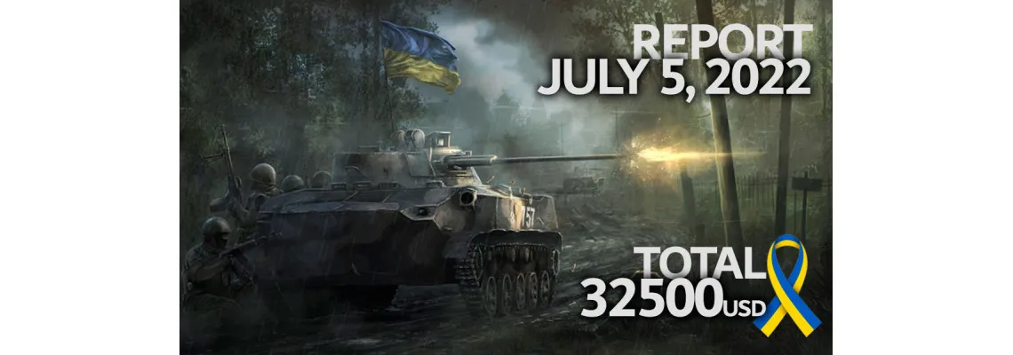 Report July 5, 2022. Purchases for your donations