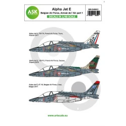 Ask D48023 1/48 Decal For Alpha Jet E Belgian Af And Armee De L Air