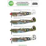 Ask D72006 1/72 Decal For Curtiss Kittyhawk Mk.i Pacific Battlefield Raaf 1942-1944 Part I