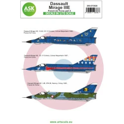 Ask D72028 1/72 Decal For Mirage Iiie French Air Force Part 4