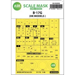 Ask M48008 1/48 Painting Mask For B-17g Flying Fortress Outside For Hk Models