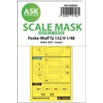 Ask M48062 1/48 Double-sided Painting Mask For Focke-wulf Ta 152 H For Hobby2000, Dragon