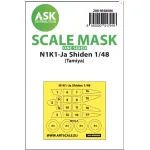 Ask M48086 1/48 Double-sided Painting Mask N1k1-ja Shiden For Tamiya