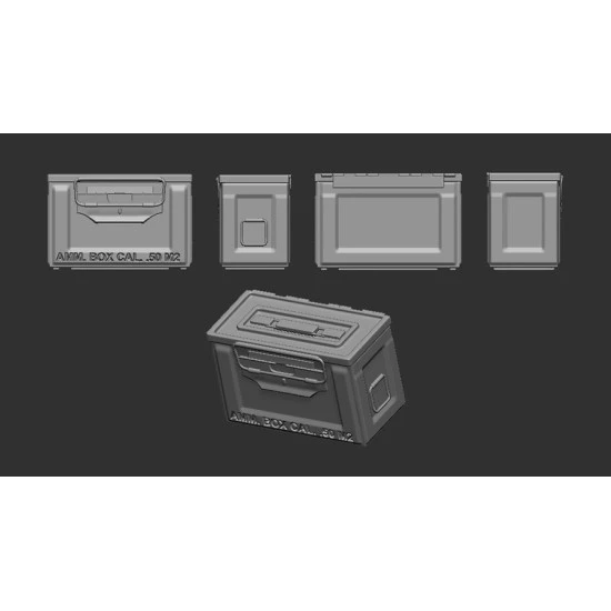 Ask A72006 1/72 Ammo Box Cal .50 M2 - 12 Pc For 12.7 Machine Gun Resin Ask A72006 1/72 Ammo Box Cal .50 M2 - 12 Pc For 12.7 Machine Gun Resin