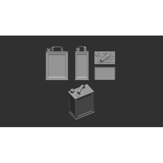 Ask A72010 1/72 British 2 Gallon Petrol/Fuel Can Wwii 3d Printed Resin 10 Pcs